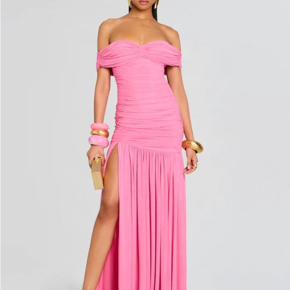 Retrofête Pink Clementine Mesh Dress